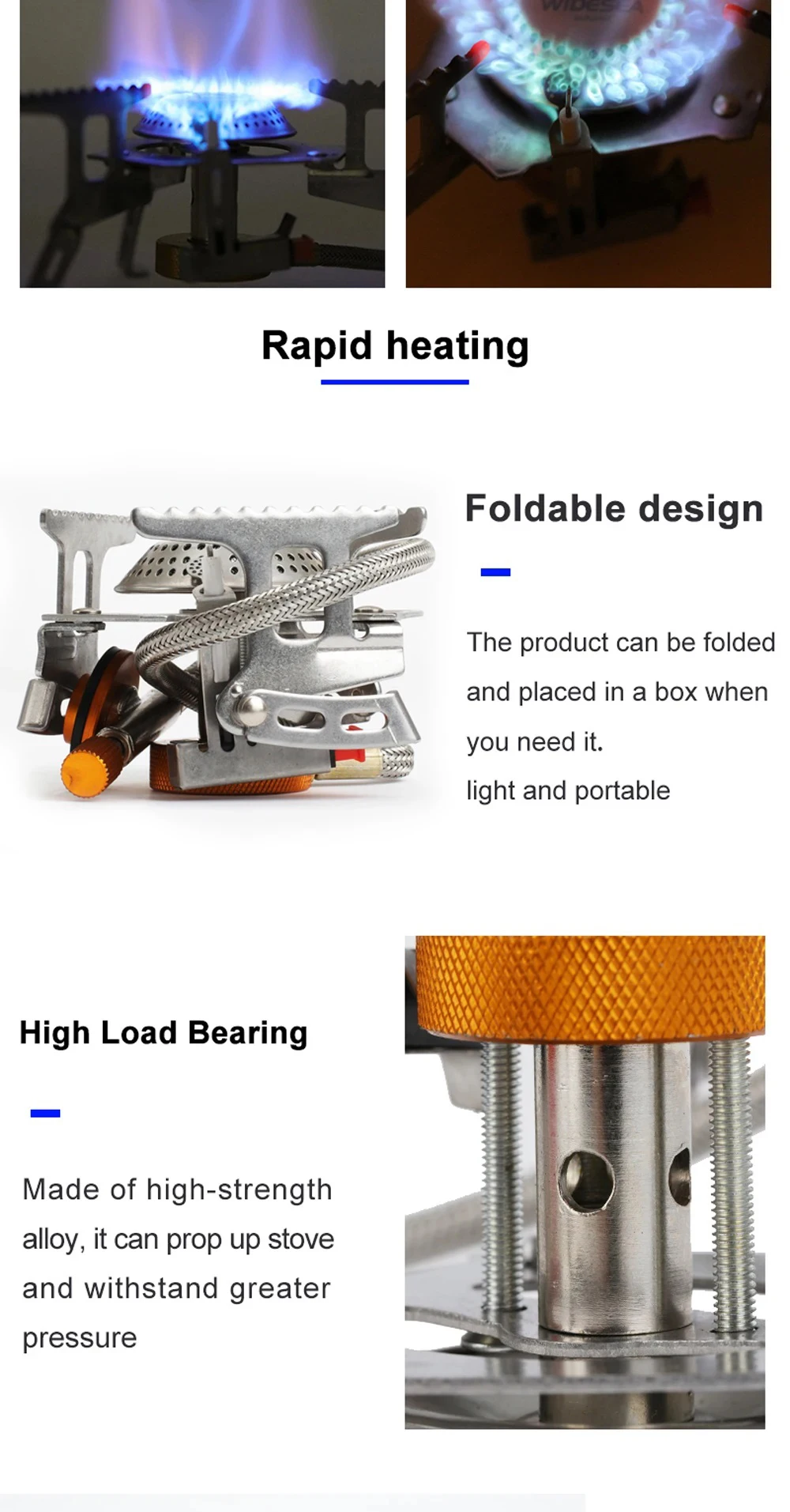 Camping Gas Stove Portable Folding Outdoor Backpacking Stove Tourist Equipment For Cooking Hiking Picnic 3500W - Image 11