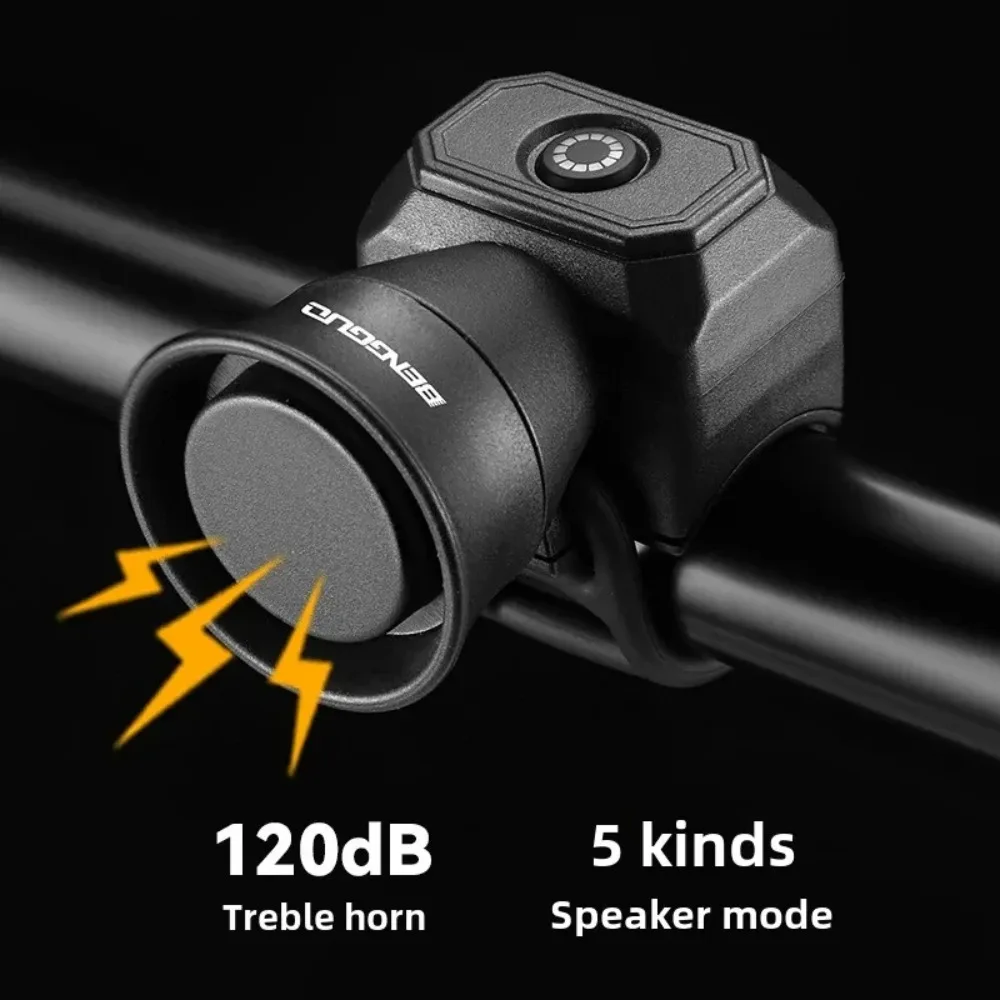 Electric Bike Horn for Mountain & Road Bikes – IP4 Waterproof Electronic Bicycle Bell with USB Charging - Image 2