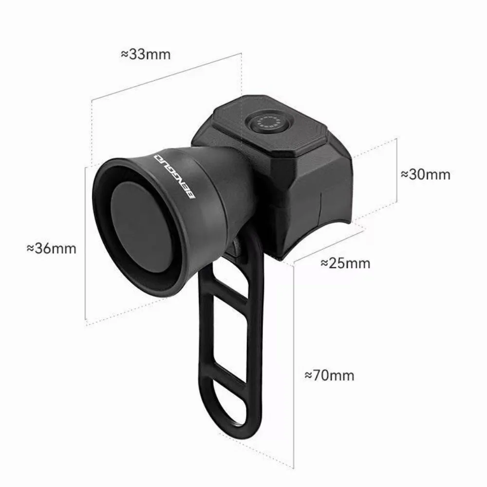Electric Bike Horn for Mountain & Road Bikes – IP4 Waterproof Electronic Bicycle Bell with USB Charging - Image 6